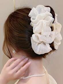 1pc Elegant Luxury Casual Personalized Mesh Rhinestone Super Large Puff Tulle Butterfly Clip, Suitable For Daily Wear Hair Claws Claw Clips Hair Clips Hair Jaw Clip Hair Clamps Hair Clutch Hair Catcher Clip