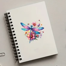 1 st (20 verschillende patronen kunnen vrij worden gesneden) Dragonfly & Flower Series Design Heat Transfer Paper, waterdicht voor glazen bekers, roestvrijstalen rolvinyltransferpapier, UV DTF, geschikt voor 16OZ-bekers, koelkasten, laptops, mokken en andere vlakke oppervlakken, waterdichte doe-het-zelfdecoratie (bekers niet inbegrepen)