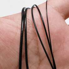 10m/Bag Black Wax Wire PU Leather Rope Rubber Rope Pendant Rope Necklace Rope Bracelet Rope Threading Bead Accessories - Cowhide Rope - View 3
