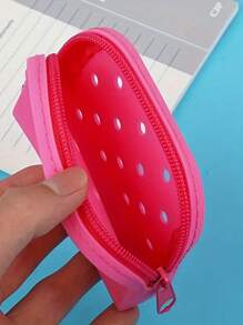 1pc Fashionable Silicone Mini Coin Purse, Hollow Design,Cave Coin Purse, Lightweight Zippered Change Pouch, Lining-Free, Easy Wipe-Clean, Organizer Accessory For Jewelry, Watches , Lipstick, Change, Data Line,Charger Travel Storage Bag,Very Suitable For Beach, Travel, Vacation, Daily Use - Multicolor - View 4