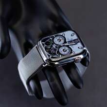 1 pieza de Correa de lazo magnético compatible con Apple Watch de 46mm, 44mm, 45mm, 41mm, 49mm, 38mm y 42mm, pulsera de metal para Apple Watch Series 8, 7, 6, 9, 10, SE, Ultra, 2 y 5