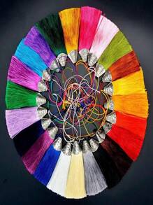 100pcs/10pcs Tassel Pendant Decoration Red Gold Small Keychain Tassel Fringes 8cm Fish Mouth Hat Tassel Fragrance Bag Clothes Decor