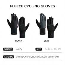 GOLOVEJOY 1 Pair GOLOVEJOY Autumn/Winter Cycling Gloves For Men & Women, Outdoor Sports Road Bicycle Anti-Slip Thermal Gloves