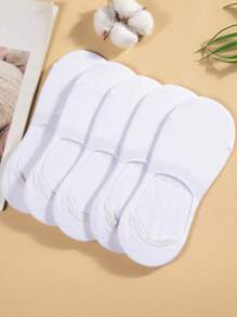 5/10 Pairs Women Cotton Breathable White Ankle/Low Cut Socks, No Show Socks, Fashion - White - View 6