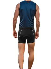 Men's 5D Gel Cushioned Cycling Shorts - Compression Tight Cycling Brief With Geometric Pattern, Mesh Panels And All-Season Comfort For Gym, Outdoor Sports, Sports Gear, Cycling Clothing, Cycling Shorts