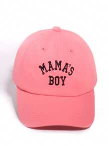 1pc Unisex Letter "MAMA'S" Embroidered Baseball Cap, Korean Minimalist Style, Versatile, Street-Style, Sun-Shading Hat For Spring/Summer Couple - MAMA'S Embroidered Baseball Cap - View 6