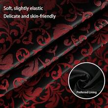Men's Floral Dinner Party Prom Wedding Stylish Suits For Men One Button Dinner Jacket Pants Sethalloween - 紅色 - 查看 2