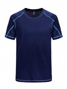 3 件装：男式短袖速干运动圆领 T 恤 - 运动跑步健身 T 恤上衣