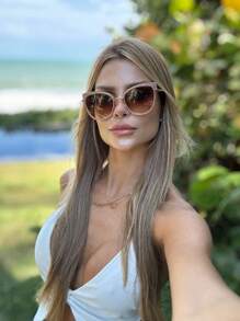 WOMEN'S SUNGLASSES CAT EYE RETRO UV400 LENS NEW FASHION LUXURY BEACH DAY TO DAY - 粉色 - 查看 2