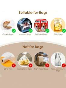 1pc Portable Mini Heat Sealer, Food Plastic Bag Sealing Machine, Handheld Home Small Thermal Sealing Device (Batteries Not Included. Need To Be Purchased Separately).