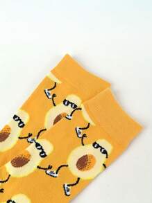 1 双酷炫太阳镜牛油果狂欢派对时尚男女中筒袜