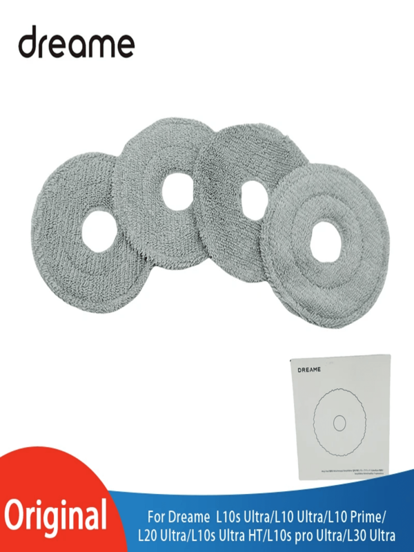 dreame Panno per mocio robot aspirapolvere originale, 2a generazione - adatto per Dreame S10+, S10Plus, L10Plus, L10S Ultra, W10S, L20, X20, L30, X30, L40, X40, X50, Mijia Omni Mop B101CN, Omni Mop 2 C102CN, X10+, B101GL, X10plus, S10+, S10plus, S10Plus, B105, 3S B108CN, C101, M30, D102, X20 Pro D102GL, X20 Max D109GL, M30S D103CN, Mova G30 Pro/G30 Ultra, E30 Ultra Parts Aspirapolvere robot