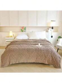 230*200cm 1200g king size 1 pieza Mantas calientitas de muselina borrega con puntada dormir Frazada con patrón geométrico suave y confortable de colores  decorativa viaja ,Manta  de forro caliente  peluche,Frazadas para cama calientes navidad  Multicolor Manta liso cálido para casa cobijas frazada fresca la ropa de cama deding cobertor king size  microfibra cobertores cobijas individual decoracion hogar gris oscuro laila  Ligero confort blanket Matrimonial colcha cubrecama super suave cobija micromink divertidas  mantas algodon mantas de tela ligera manta de viaje decorativa rosa verde morado King size ligera sala tejida personalizada blanca - Marrón - Ver 2