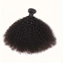 Afro Kinky Curly Human Hair Bundles Brazlian  Human Hair Natural Fluffy American African Weaving  Human On Bulk Natural Black Color 8-18ince - Natural Black - 查看 9