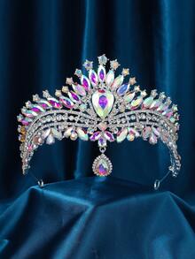 Women's Crystal Crown, Crystal Bubble Headpiece Bridal Royal Queen Headband Princess Tiara, Suitable For Bride Wedding, Ball, Birthday Party - Multicolor - View 4