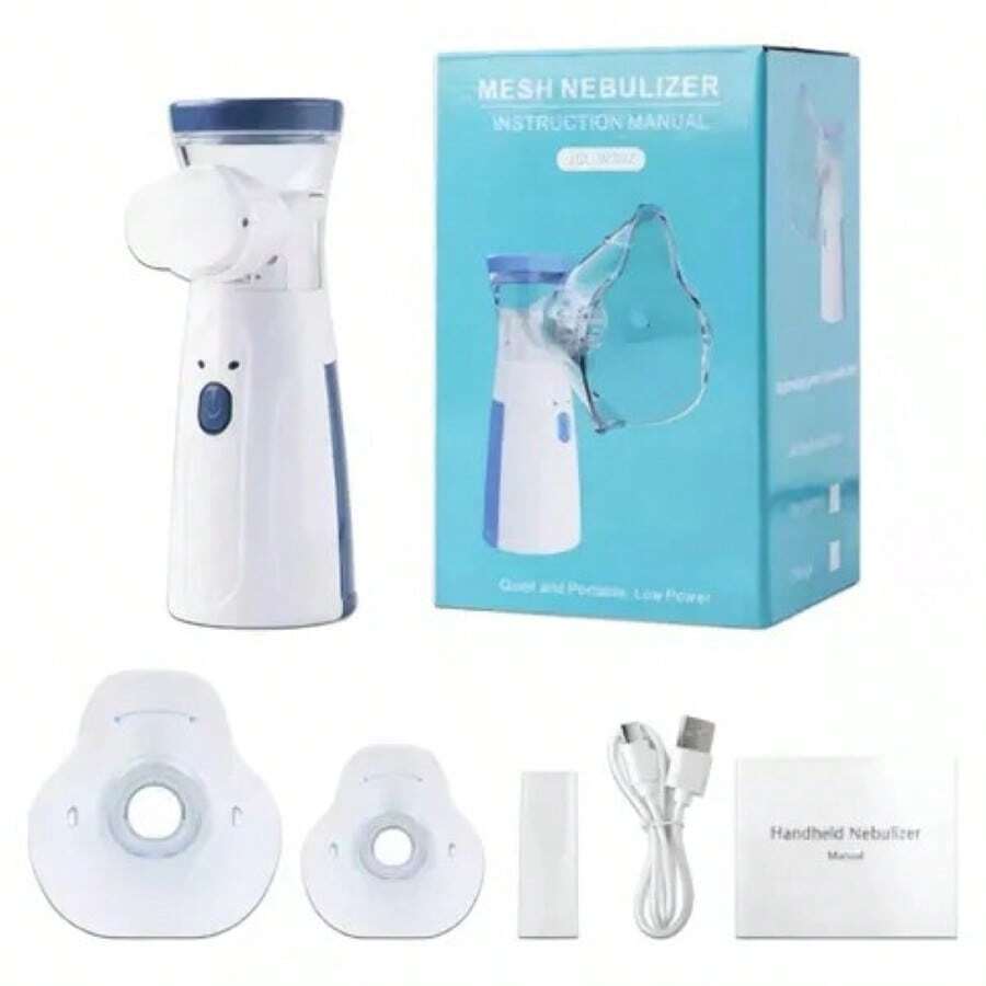 NEBULIZADOR PORTÁTIL. INHALADOR ULTRASÓNICO. - Blanco - Ver 1