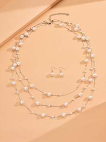 1 件长链韩版时尚超长珍珠项链，新款秋冬优雅毛衣链配饰，个性化装饰