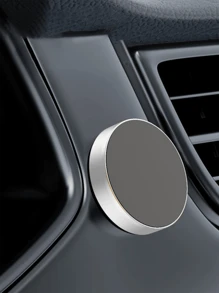 1/3 件创意圆形迷你磁性汽车导航仪表盘出风口夹座合金随机颜色手机支架，多功能迷你磁性粘贴金属汽车导航仪表盘出风口夹座合金金属磁吸家用手机支架，仪表板支架兼容 、Android 手机，生日、家人、朋友汽车配件礼物，车载手机支架