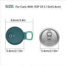 1/4 قطع غطاء أكواب للعلب، أغطية علب المشروبات الغازية بأربعة ألوان، مناسبة للاستخدام مرة أخرى في المشروبات الغازية والعصائر، مجموعة إكسسوارات الحفلات، لوازم العودة إلى المدرسة - متعدد الألوان - مشاهدة 4