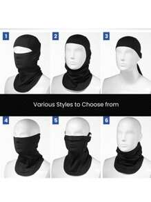 3 pièces Cagoule couvre-visage, masque de ski pour hommes femmes football, capuche légère pour soleil protecteur UV vélo