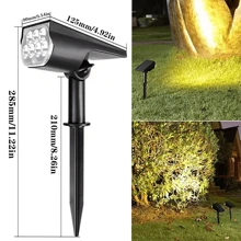 1pc/2pcs Solar Powered Outdoor Waterproof IP65 7 LED Solar Light, Cool White, Warm White Or Color Changing Adjustable Solar Spotlight For Yard, Garden, House, Garage Driveway - Multicolor - View 16