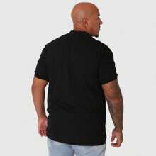 Kit 2 Men's Polo Shirt Plus Size Extra Large - 黑色 - 查看 3