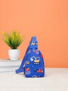 1 pieza Mini bolsa de pecho cruzada, monedero, de cierre con cremallera, con lindos diseños de unicornio/sirena/dinosaurio/espacio, ideal para uso diario