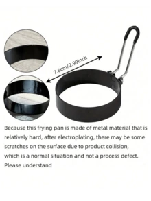 1/2pcs Stainless Steel Egg Rings, Non-Stick Fried Egg Mold Cooking Tools, Circular Egg Frying, Omelette, Burger Patty Mold