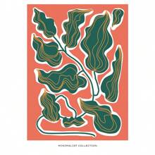 1 件现代波西米亚极简主义植物花卉艺术抽象海报印刷品墙壁艺术图片客厅家居装饰无框架 - 彩色 - 查看 48