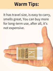 ikt 16克不油腻造型蜡棒，用于抚平毛躁碎发、假发边缘定型、打造纹理、定型、卷曲、柔顺，便携式