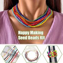 3MM Bracelet Beads Kit For Jewelry Making, 5760/11520pcs Seed Beads Small Glass Beads 8/0 Rainbow Beads Set With Elastic String For Crafts
