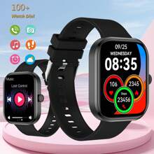 智能手表，无线呼叫/拨号，多种运动模式，呼叫提醒和拒绝，短信提醒，自定义壁纸，兼容 Iphone/Andriod