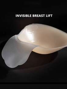 1 Pair Of Silicone Invisible Strapless Bras With Self-Adhesive Backless Push-Up Cups - Apricot - View 5