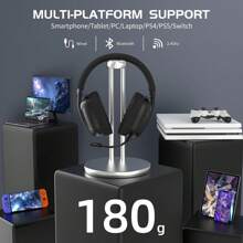 Wireless Gaming Headset Ultralight Over Ear With 2.4Ghz USB C&A Dongle/Bluetooth 5.3/3.5mm Wired Detachable Mic Stereo Sound 600mAh Battery For PC Switch Win Gamer