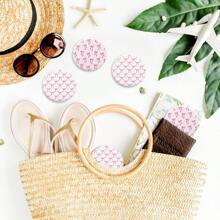 1/5 Stücke Rosa Schleife Kompakter Spiegel Großpackung für Handtasche, kleine Tasche, tragbarer Make-up Reisespiegel, ästhetisches Preppy Geschenk für Frauen, Brautparty, Junggesellinnenabschied Geschenk