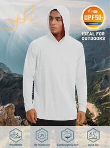 Cavva Men's Summer UPF 50+ Sun Protection Long Sleeve Shirt Quick-Dry Lightweight Breathable Soft Outdoor Hiking Running - White - View 4