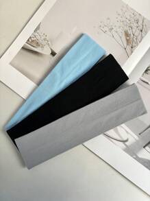 4pcs 3pcs Simple Yoga Headband Pack Casual Gym Daily Use Sweat Absorbent Running Headband Fitness Elastic Fabric Sweatband Headband Hair Band Sweat-Absortion - Multicolor - View 4