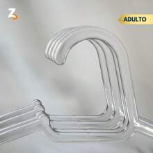 KIT 20 CABIDES CRISTAL Adulto Acrílico Transparente Cabide Reforçado Atacado Organizar Roupas