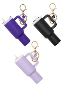 Juego de 1/2/3/5/8 piezas de llavero con mini vaso, lindos encantos con vaso para mujer para bolso, mochila, botella de agua mini - Estilo callejero, multicolor, accesorios del llavero, encantos para bolsos, vasos, 5/3/2/1 llaveros, accesorios para bolsos, encantos para bolsos de mano, caja de almacenamiento de lápiz labial, accesorios para bolsos, llavero de mini vaso, llavero de mini vaso para llavero o bálsamo labial, llavero lindo de vaso