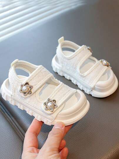 1 Pair Kids' Fashion Sports Sandals, Boys And Girls Casual Sneakers For Indoor & Outdoor, Beach, School, Lightweight Anti-Slip Breathable Running Shoes, Close-Toe Design