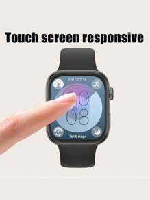 1pc Solid Color 3D Full Screen Scratch-Resistant PET Composite Smart Watch Protective Film With Cleaning Cloth Compatible With Huawei Watch Fit 3