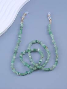 1 件不对称天然石防滑眼镜链（可调节）女士眼镜配件 - 彩色 - 查看 22