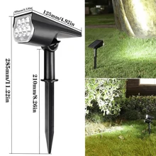 1pc/2pcs Solar Powered Outdoor Waterproof IP65 7 LED Solar Light, Cool White, Warm White Or Color Changing Adjustable Solar Spotlight For Yard, Garden, House, Garage Driveway - Multicolor - View 11