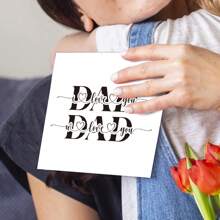 1 张“我爱你父亲”卡片，送给爸爸的可爱父亲节贺卡，送给儿子和女儿的令人印象深刻的父亲礼物，我父亲的赞美卡片 - 彩色 - 查看 4