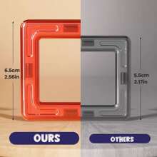 50pcs/100pcs Large And Medium Size Magnetic Building Blocks, Kids' Diy Magnet Toy, Designer Building Set, Children's Day Gift - Multicolor - View 6