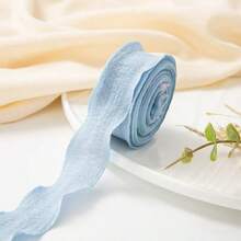 1 pieza-Cinta de cinta plisada de alta gama con volantes elásticos y pliegues de burbuja, cinta de embalaje para caja de pastel de cumpleaños, cinta para envolver regalos, cinta para el cabello, cinta de embalaje para pastel, lazo DIY, ramo de flores, arreglo floral, cinta de satén - Multicolor - Ver 17