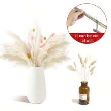 Juego de 46/59 piezas de valor, incluye hierba de cola de conejo, espadaña, carrizo común y bolas de billar secas. Tiene una decoración con estilo bohemio, adecuado para jarrones de boda, decoración de sala de estar, decoración de fiestas y decoración festiva.