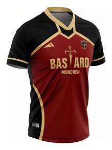 1 Pz Anime Shirt Blue Lock Munich For Men Women Breathable Lightweight Shirt Summer Cosplay Sports Casual Number 10 And 11 Various Sizes Bastard Munich - 酒紅色 - 查看 8