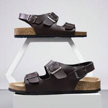 Unisex Cork Strap Sandals, Casual Comfortable Retro Couple Slippers