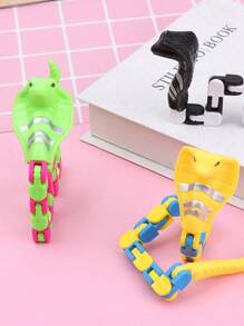 Set de 3 piezas de juguetes transformables con cadena tipo cobra de colores aleatorios, juguetes antiestrés, juguetes para adolescentes